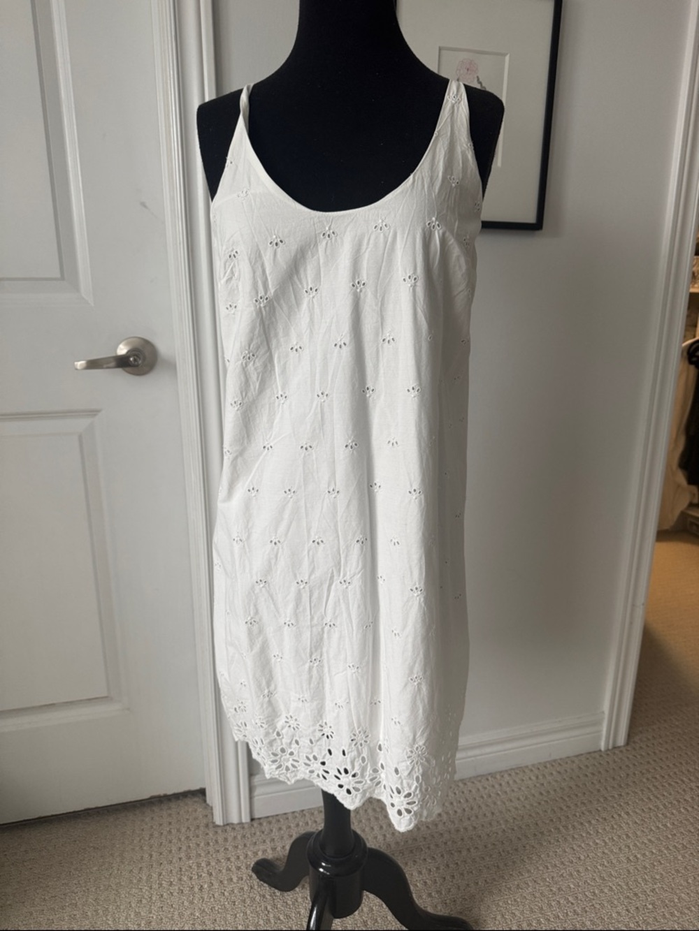 Gap White Eyelet Slip Dress small vguc